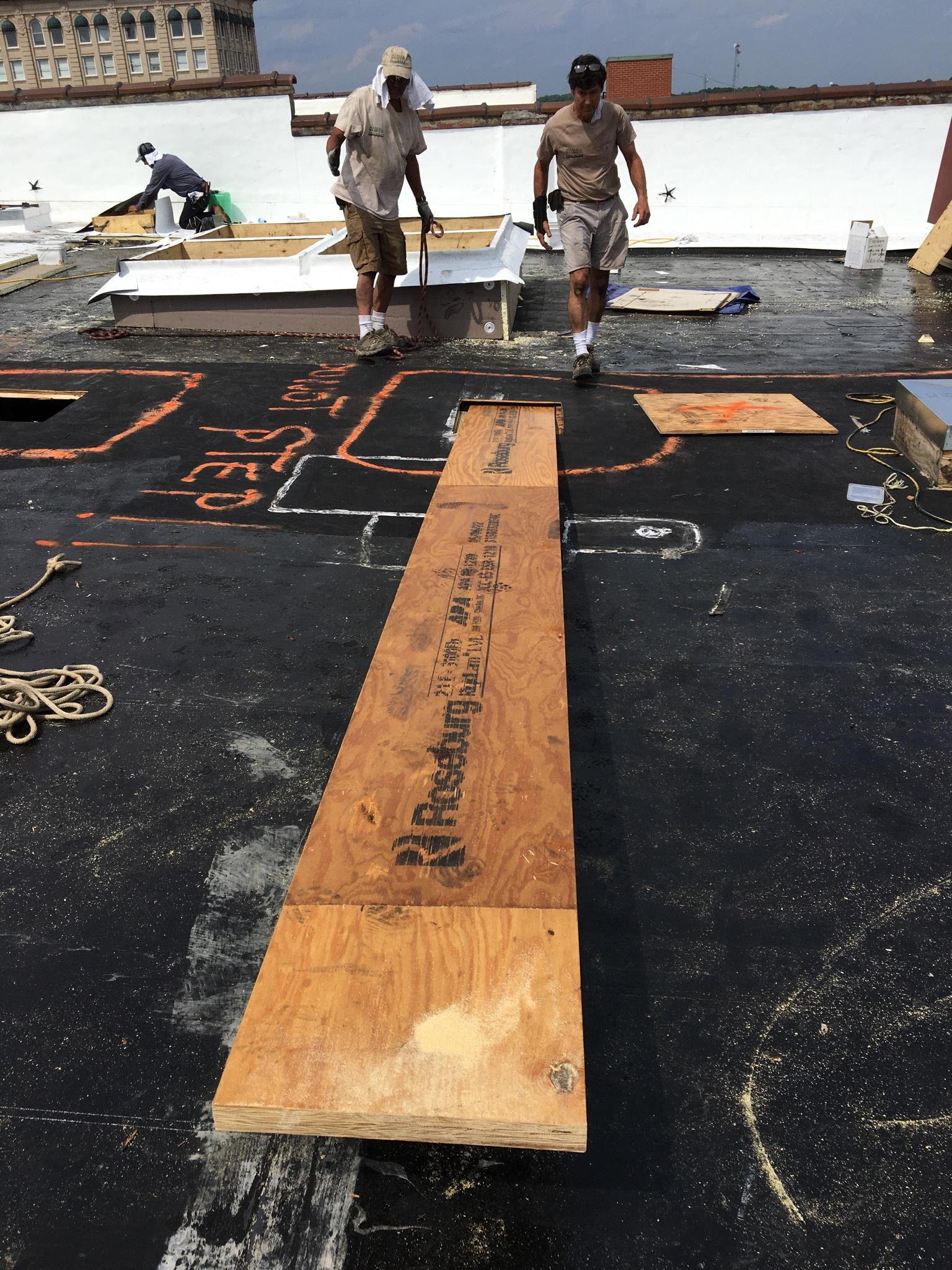 BBB Working on the roof